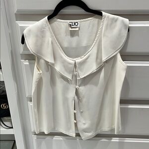 Vintage White Sleeveless Top